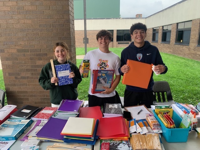 supply drive with kids