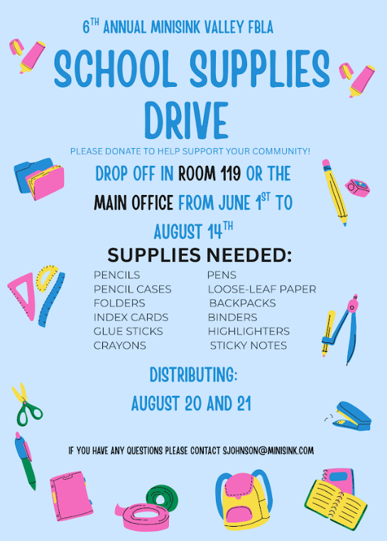 school supply drive art