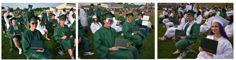 students at graduation