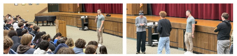 assembly speaker and students