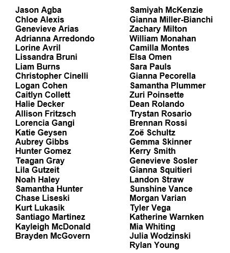 National Honor Society members 2026