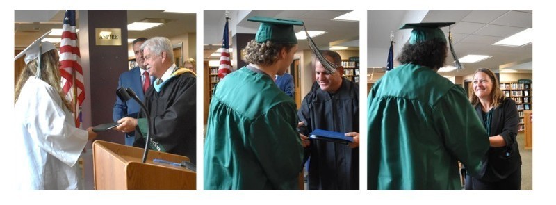  students receiving diplomas
