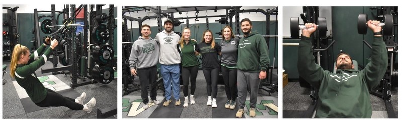 teachers using weight room equipment