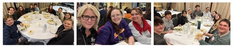 students at conference