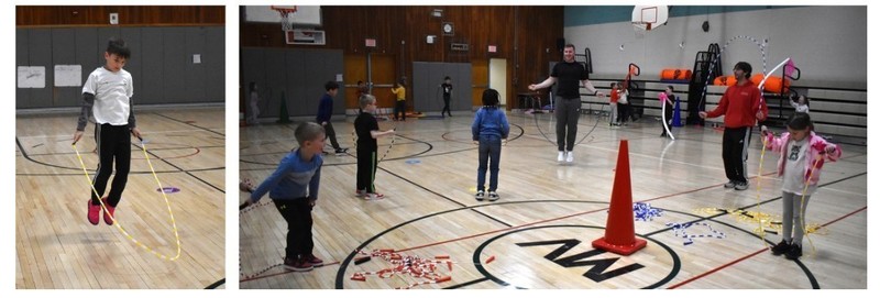 students jumping rope