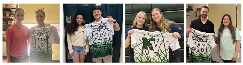 students and teachers with shirts