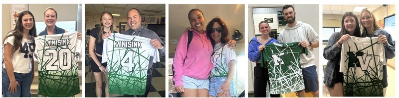 students and teachers with shirts