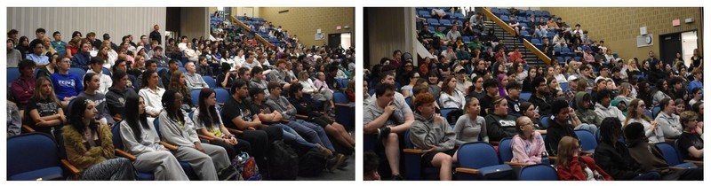 students at assembly