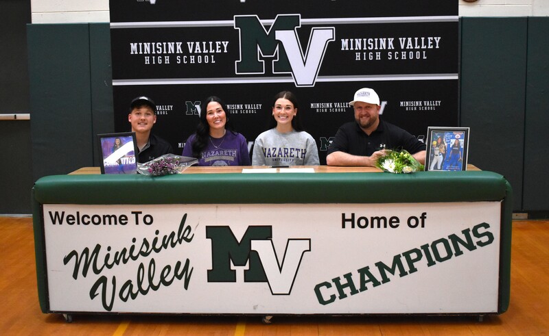 student athlete and family