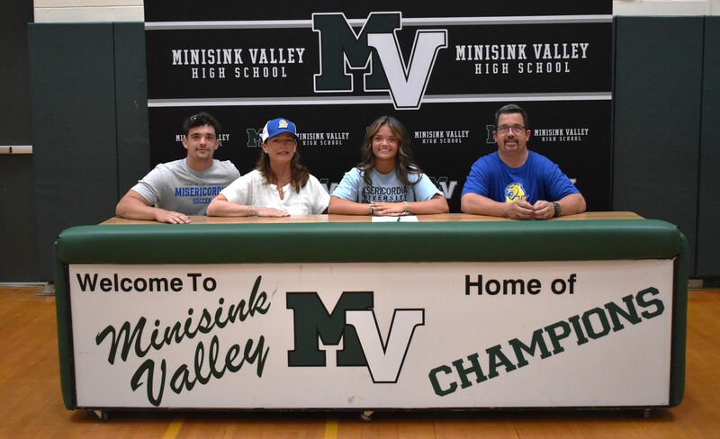 student athlete and family