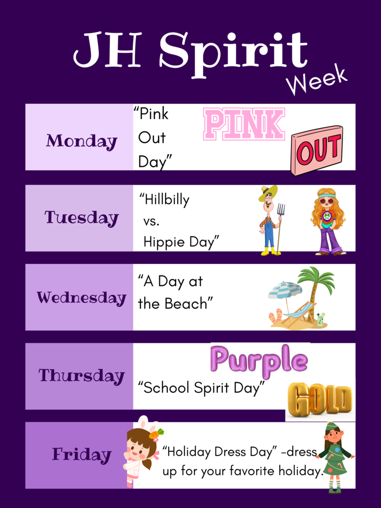  Spirit Week Days