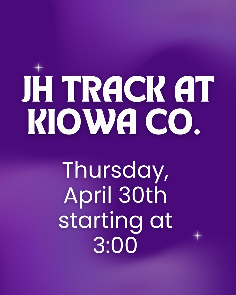 JH track will be traveling to Kiowa Co. on Thursday, April 30th. The field events start at 3:00. Good luck Wildcats!