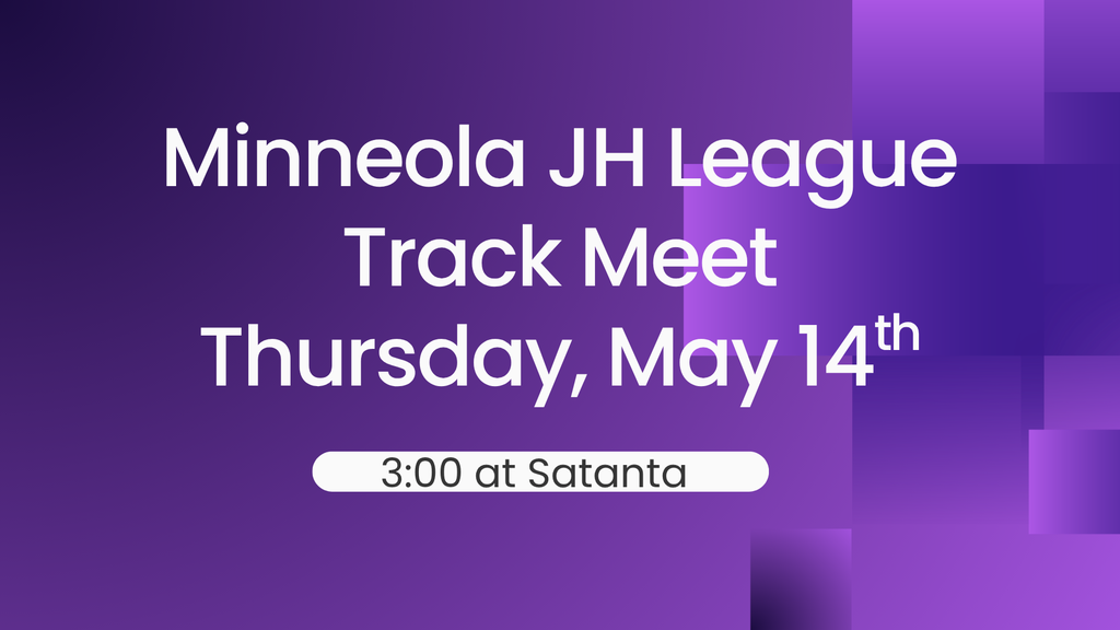 JH track will be traveling to Satanta on May 14 for the SPIAA League Meet. Events will start at 3:00. The order of events is on the school Facebook page. Good luck athletes!