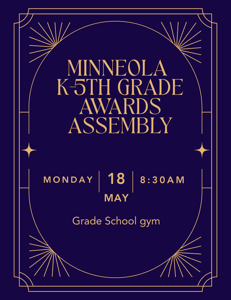 The K-5th grade Awards Assembly will be on Monday, May 18th starting at 8:30 am in the Grade School gym. We hope to see you there!