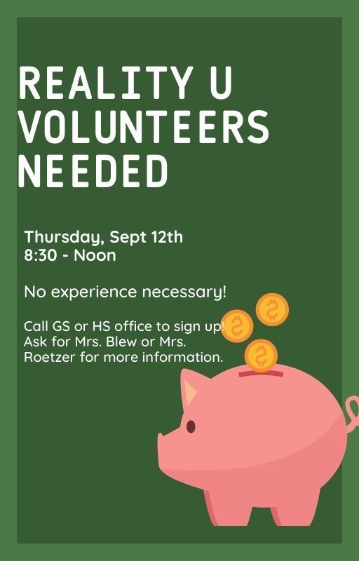 Reality U Volunteers Needed