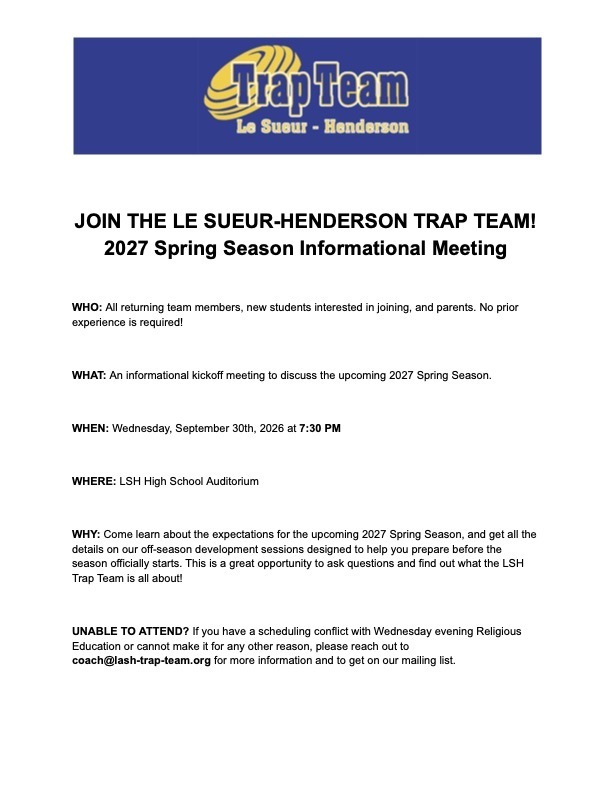 LSH Trap Team Info Brochure