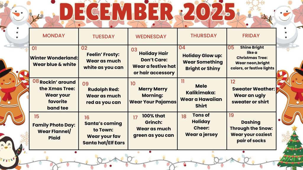 dec dress up days