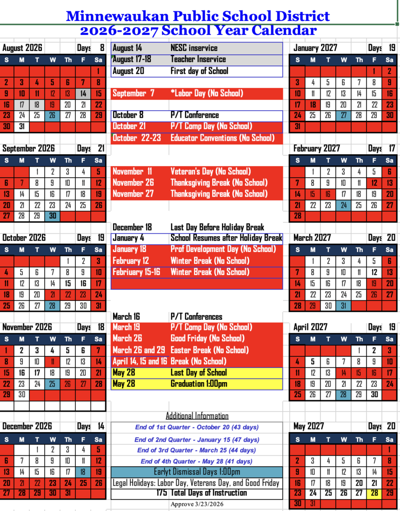 2026-2027 Calendar