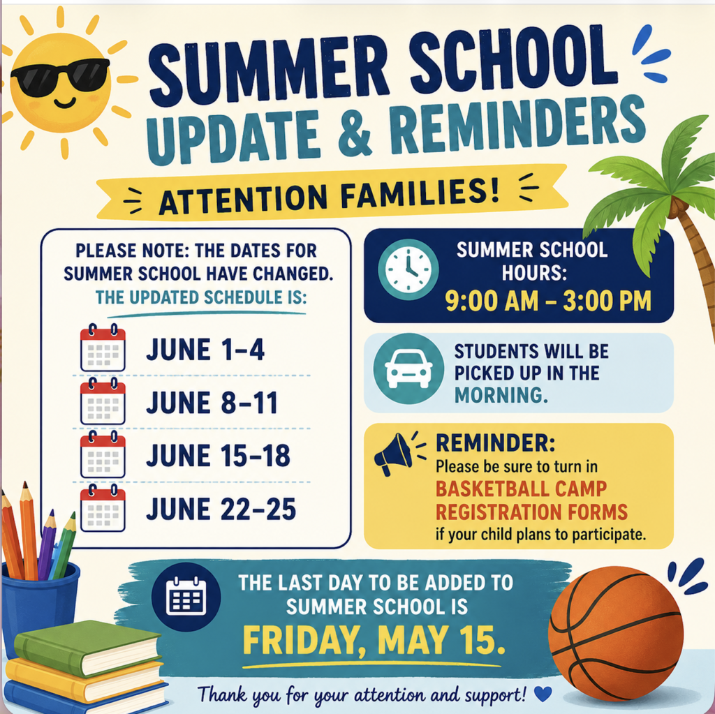 Updated Summer School Dates