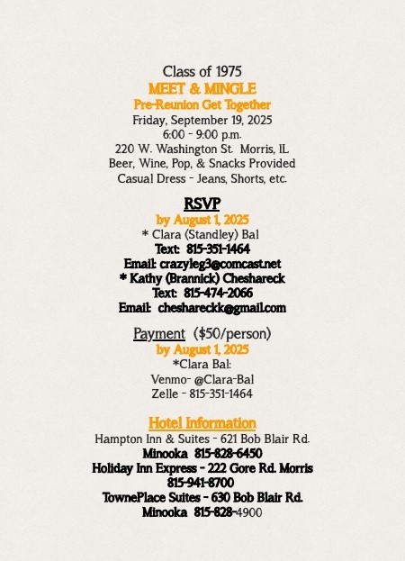 reunion information