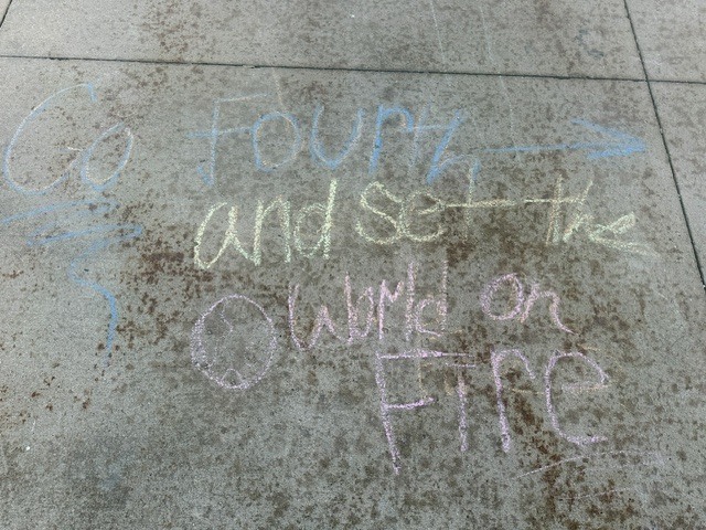 chalk sidewalk