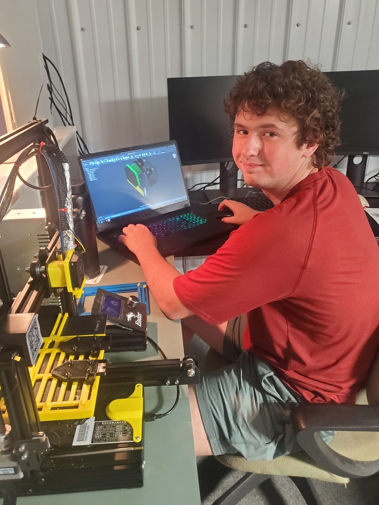 student at a computer