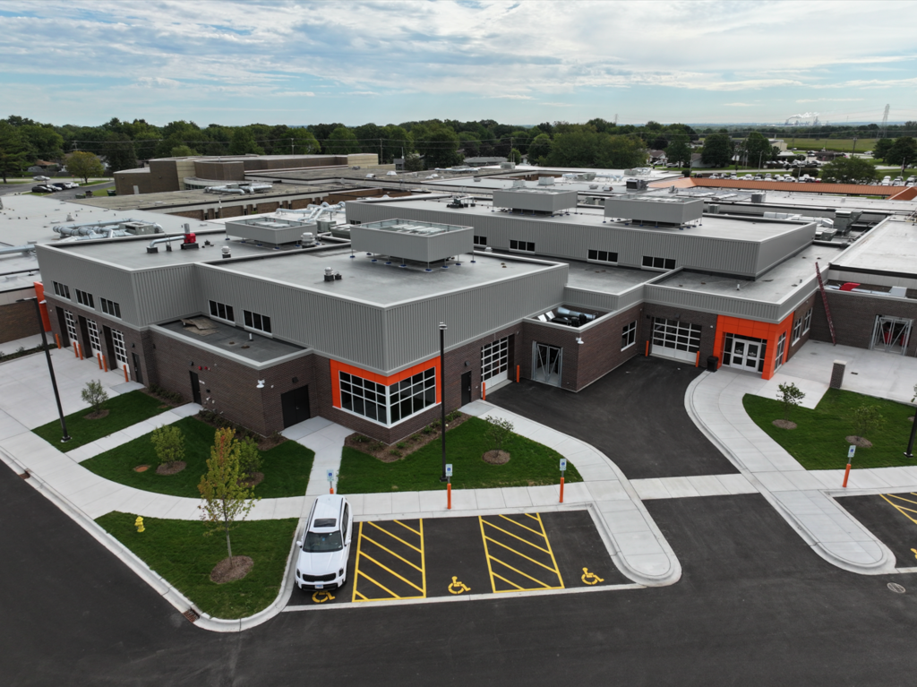 central campus drone image