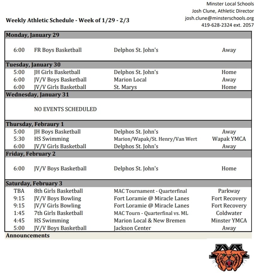 Weekly Schedule