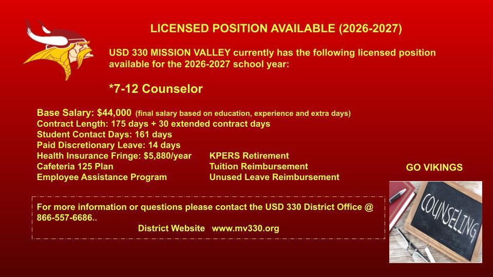 2026-2027 School Counseling Position