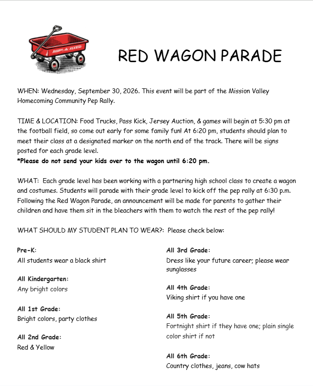 Red wagon Parade page 1