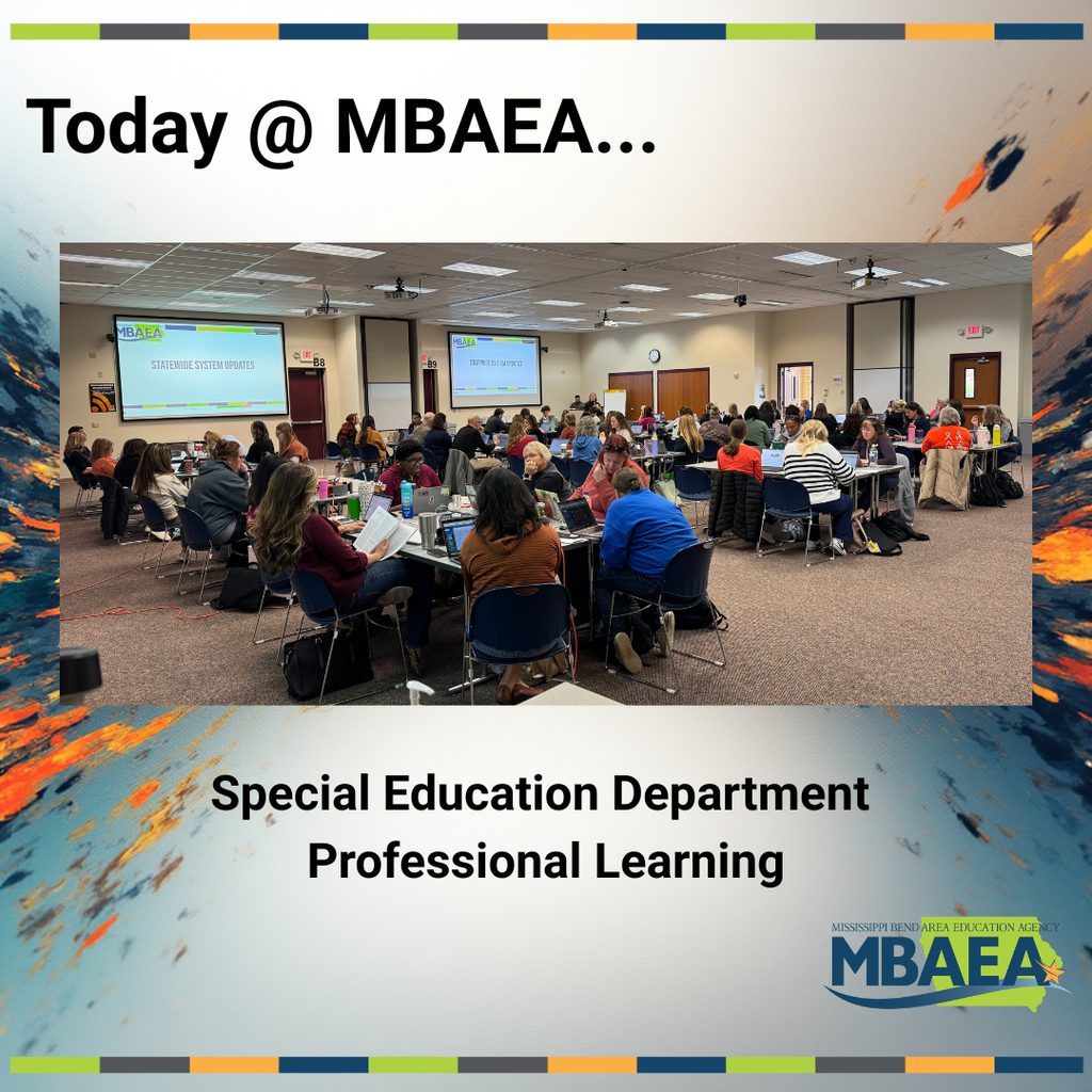 Today @ MBAEA...Special Education Department Professional Learning