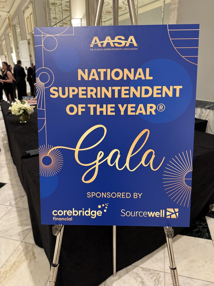 poster on easle national superintendent of the year gala 