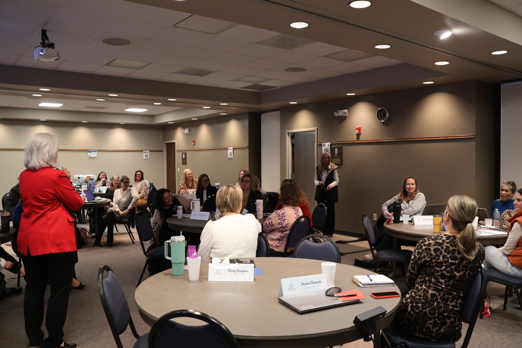 Dr. Ashby speaks in front of the room.