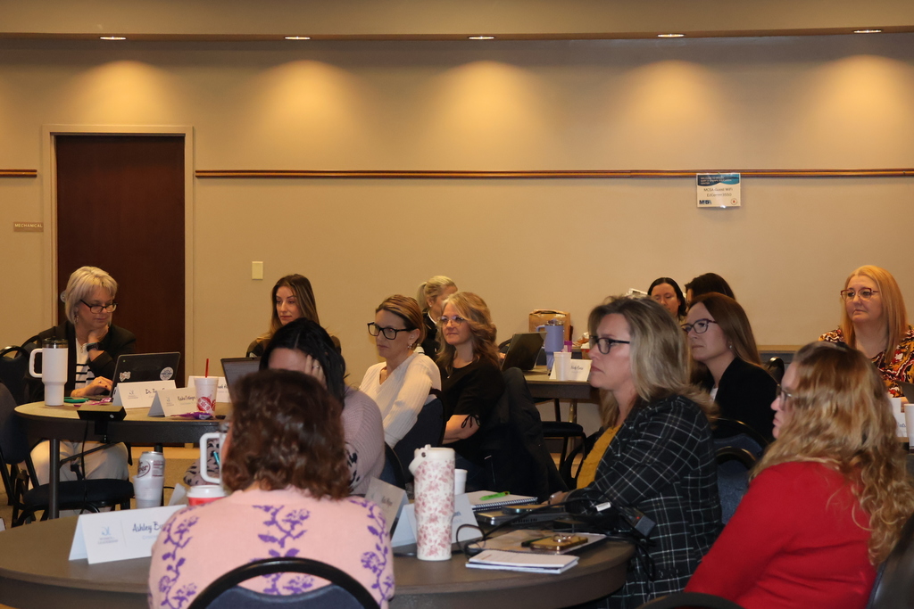 Participants listen in during the presentation