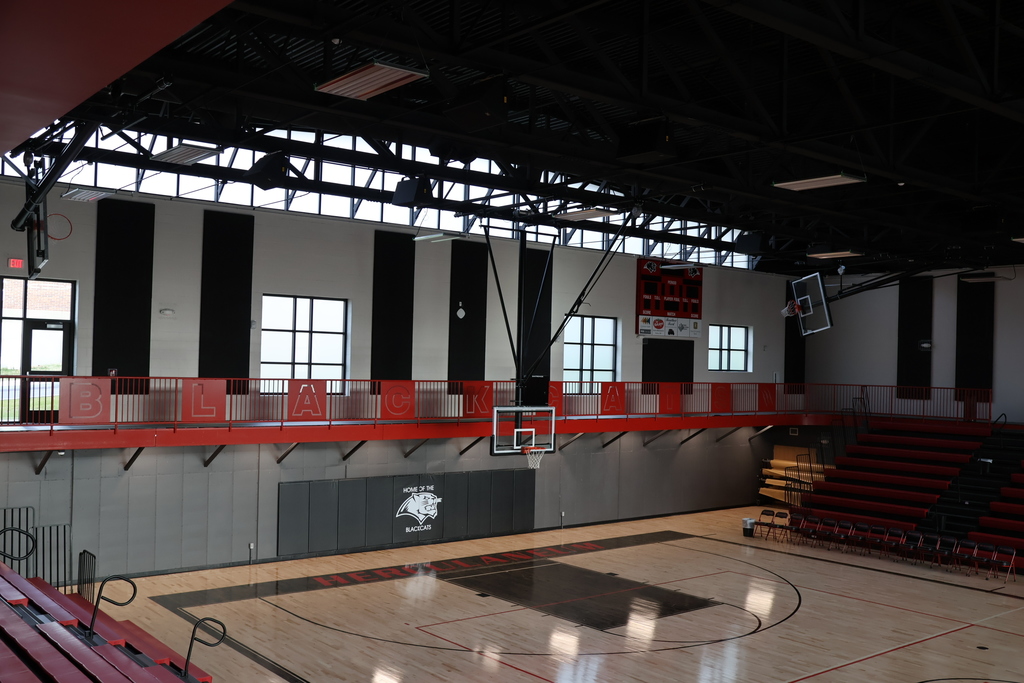 New gym featuring an indoor track