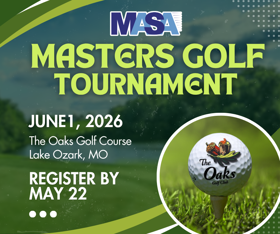 MASA Masters Golf Tournament - June 1, 2026 - The Oaks Golf Course in Lake Ozark - Register by May 22
