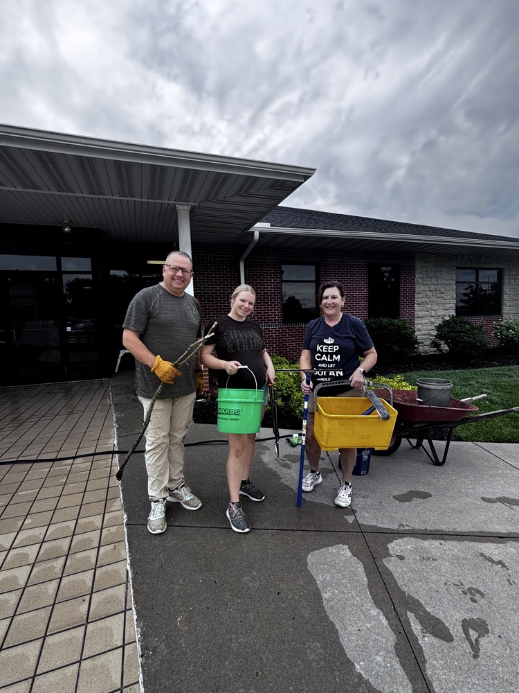 MASA team cleaning the grounds