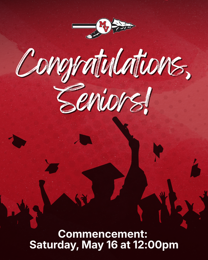 Black outline of seniors throwing their caps.