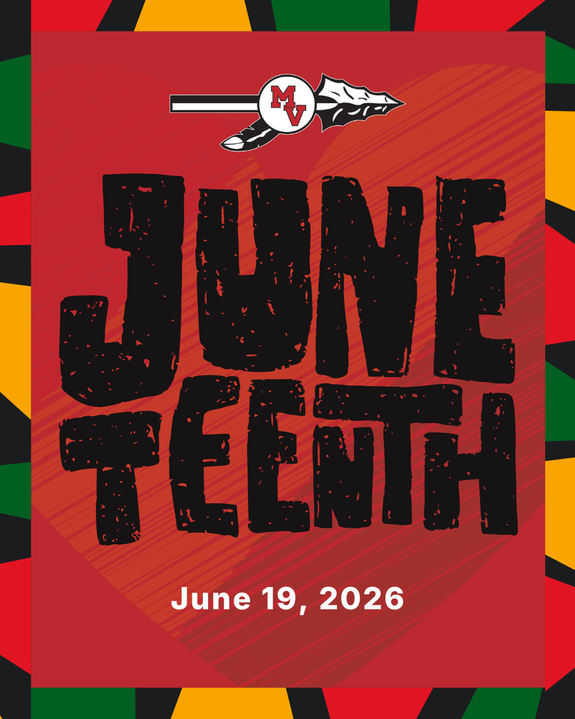 Red juneteenth graphic