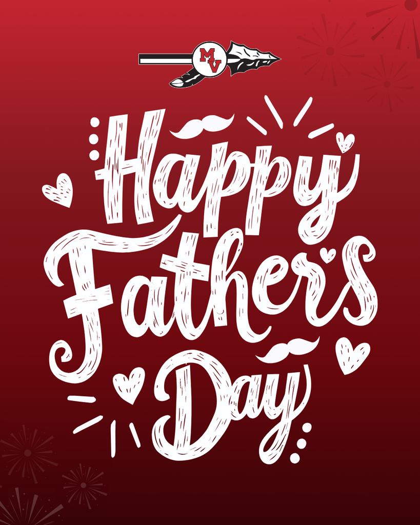 Red graphic that says Happy Father's Day
