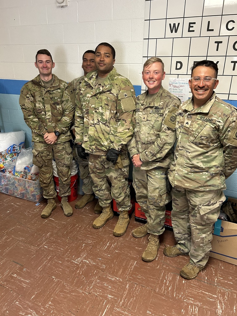 National Guard working at Deyton Elementary (closed)