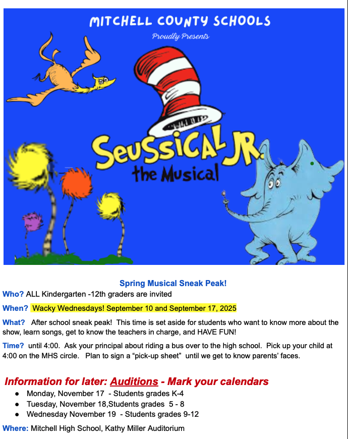 Seussical Jr. the Musical information