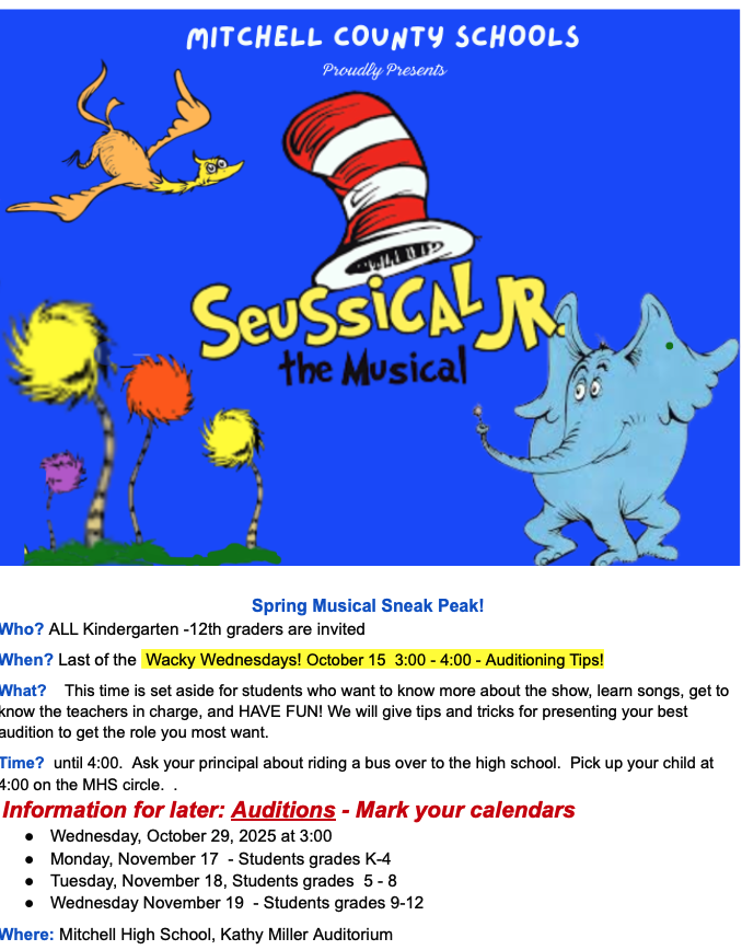 Seussical Jr - The Musical poster