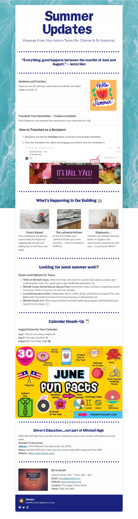 Summer Newsletter - June 7