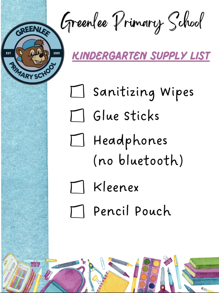 Kindergarten Supply List 26-27