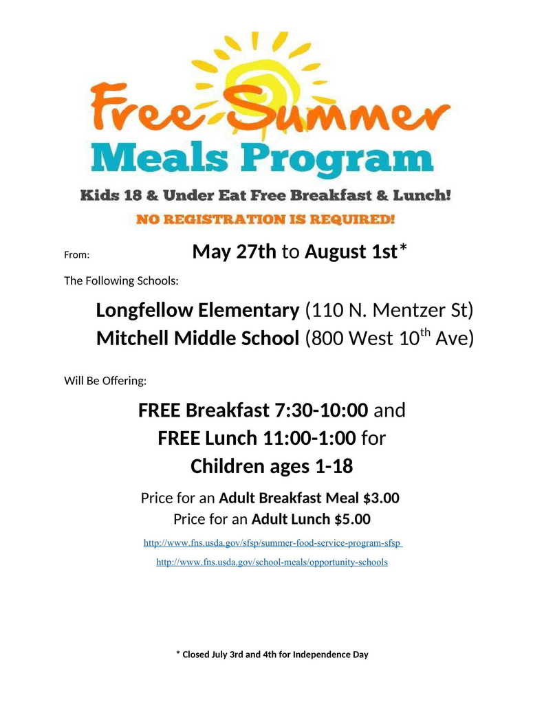 Summer Meals Program