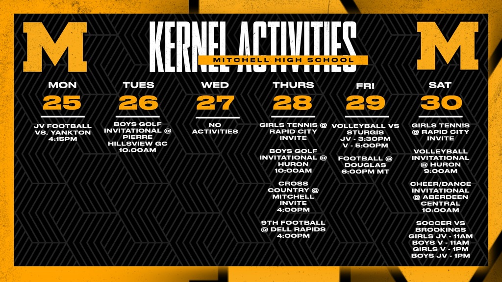 Mitchell High School Activities This Week