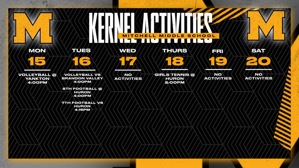 Mitchell Middle School Activities This Week