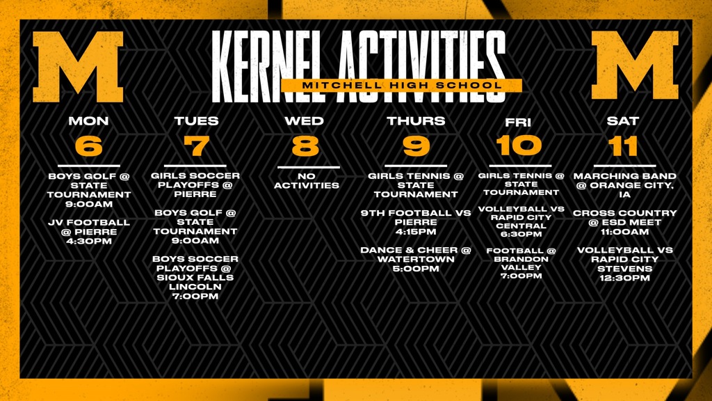 Mitchell High School Activities This Week