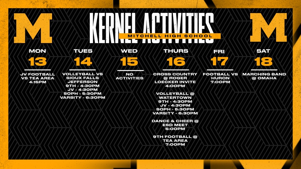 Mitchell High School Activities This Week